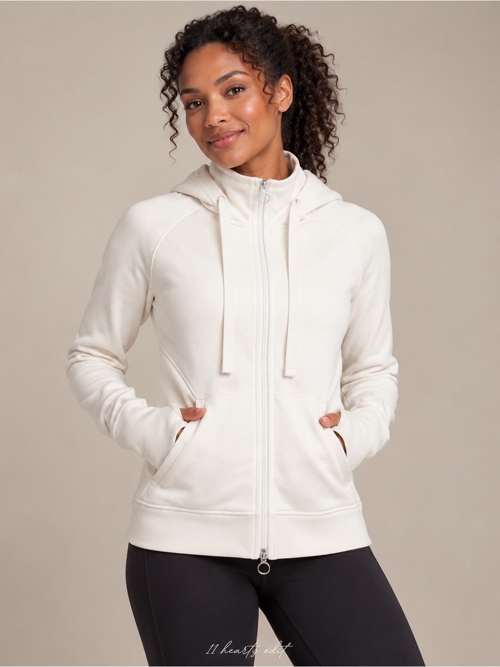 ATHLETA | NWT | Triumph Hoodie | Small | White Sweatshirt